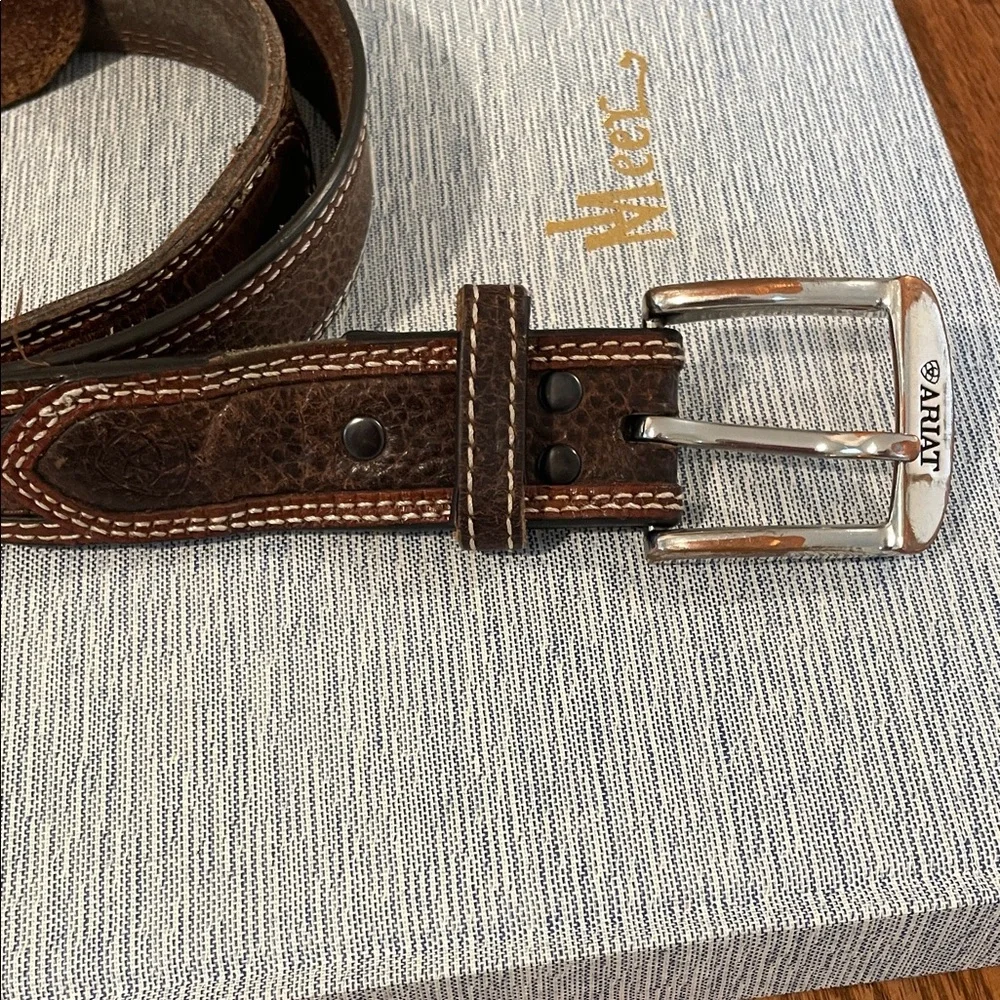 Ariat Men’s Rowdy Leather Belt – Diesel Brown